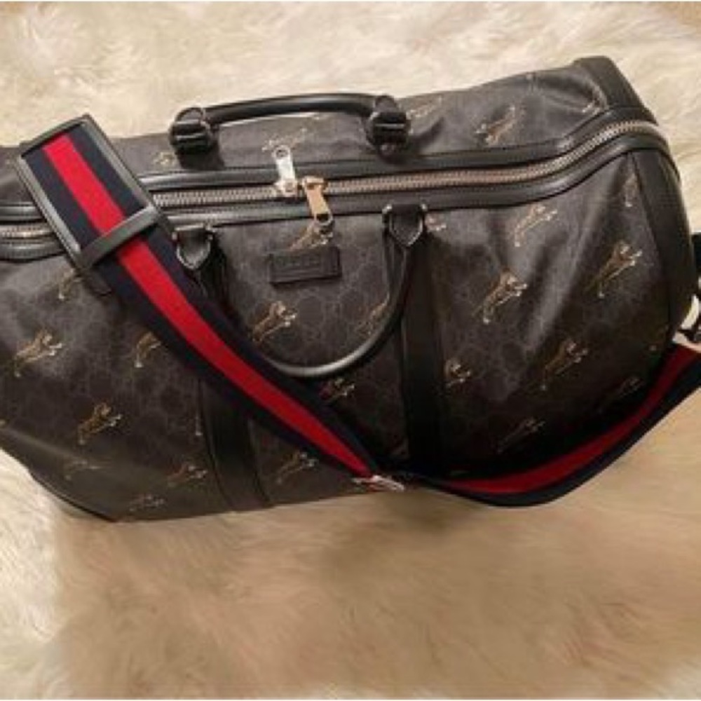 Gucci Tigers duffle bag logo GG with straps